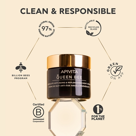 Apivita Queen Bee Night Cream crème de nuit raffermissante anti-rides