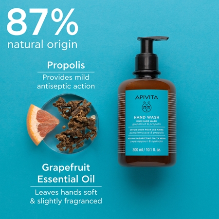 Apivita Hand Care Mild Hand Wash švelnus skystasis rankų muilas