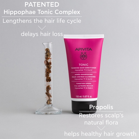 Apivita Tonic Thinning Hair Conditioner tonizáló kondicionáló vékony szálú, hullásra hajlamos hajra