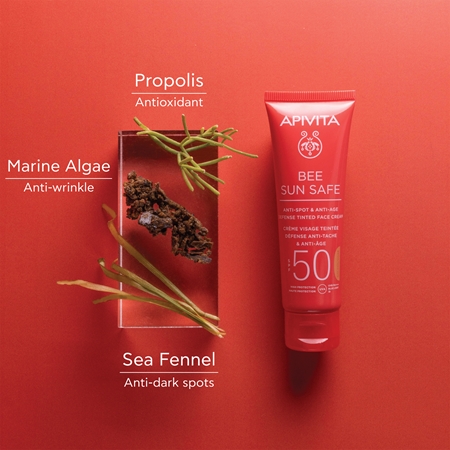 Apivita Bee Sun Safe κρέμα με χρώμα SPF 50+