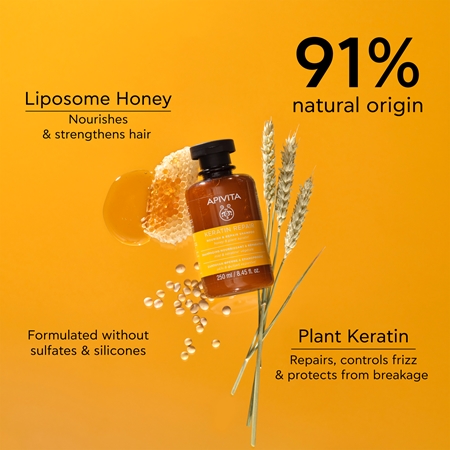 Apivita Keratin Repair Nourish Repair Shampoo καθαριστικό σαμπουάν