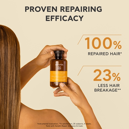 Apivita Keratin Repair Nourish Repair Shampoo Attīrošs šampūns