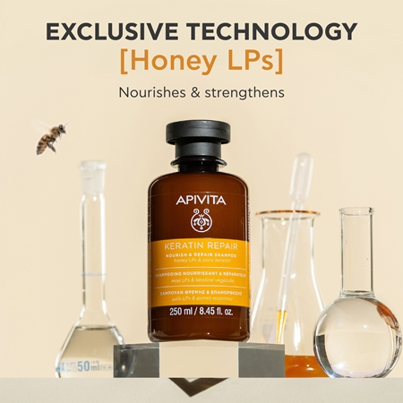 Apivita Keratin Repair Nourish Repair Shampoo Attīrošs šampūns