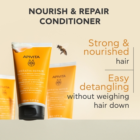Apivita Keratin Repair Nourish Repair Conditioner Keratin Restore Conditioner for dry and damaged hair