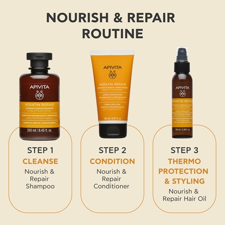 Apivita Keratin Repair Nourish Repair Conditioner Keratin Restore Conditioner for dry and damaged hair