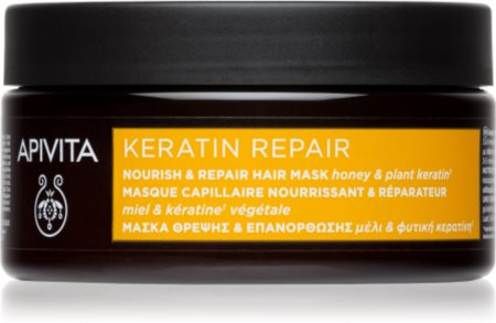 Apivita Keratin Repair masque rénovateur pour cheveux abîmés à la kératine