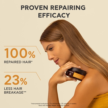 Apivita Keratin Repair Nourish Repair Hair Mask Restorative Mask for Damaged Hair with keratin