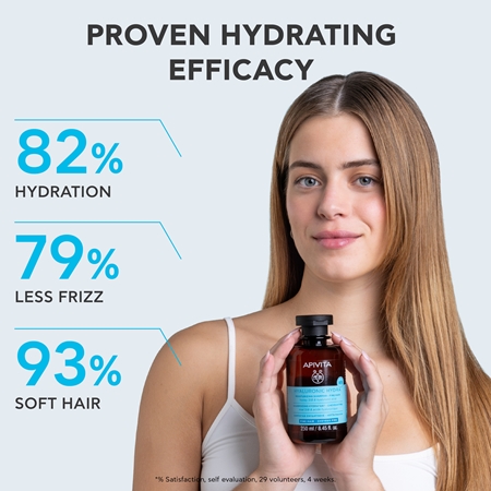 Apivita Hyaluronic Hydra Fine Hair Moisturizing Shampoo Mitrinošs šampūns smalkiem matiem