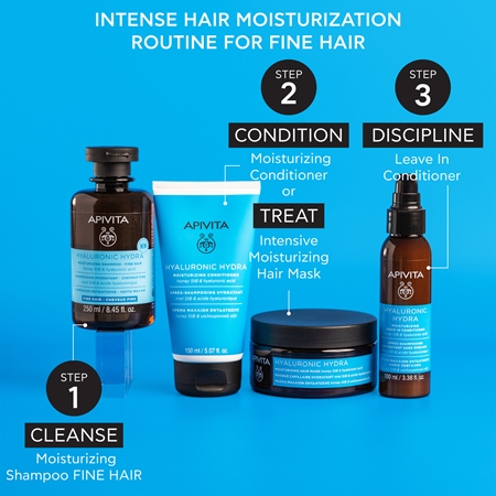 Apivita Hyaluronic Hydra Fine Hair Moisturizing Shampoo sampon hidratant pentru par fin