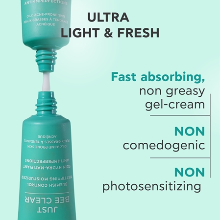 Apivita Just Bee Clear Blemish Control Moisturizer hydratačný krém na tvár s niacínamidom