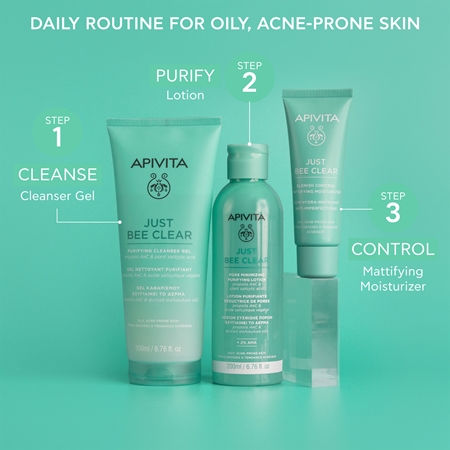 Apivita Just Bee Clear Blemish Control Moisturizer hydratační krém na obličej s niacinamidem