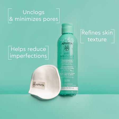 Apivita Just Bee Clear Pore Minimizing Lotion starostlivosť na rozšírené póry a čierne bodky