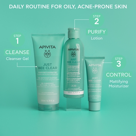 Apivita Just Bee Clear Pore Minimizing Lotion starostlivosť na rozšírené póry a čierne bodky