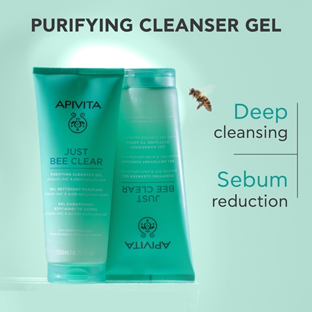 Apivita Just Bee Clear Purifying Cleanser Gel čistiaci pleťový gél proti akné