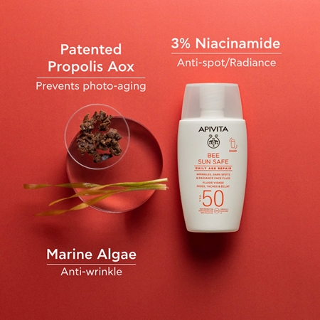 Apivita Bee Sun Safe Daily Age Repair Fluid SPF50 ochranný fluid proti vráskám SPF 50
