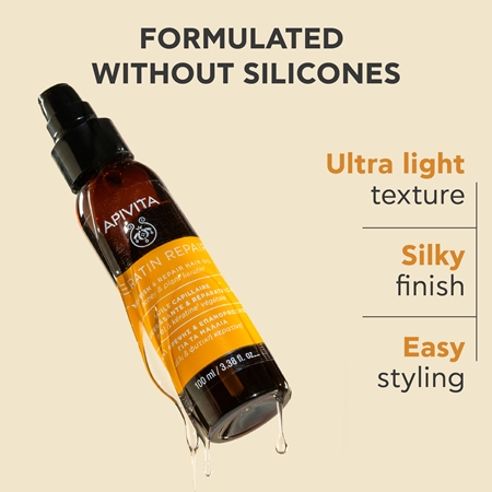 Apivita Keratin Repair Nourish Repair Hair Oil Hair Oil for dry and damaged hair