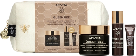 Apivita Queen Bee (Light Texture) vánoční dárková sada proti stárnutí pleti