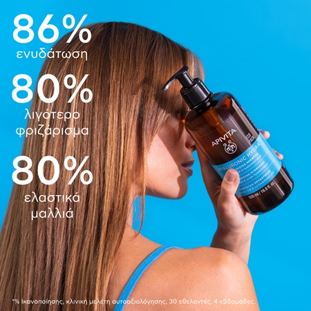 Apivita Hyaluronic Hydra Moisturizing Shampoo ενυδατικό σαμπουάν