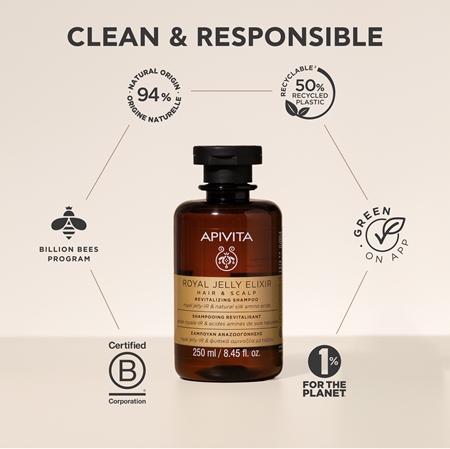 Apivita Royal Jelly Elixir Revitalizing Shampoo Revitalising Anti-Ageing Shampoo