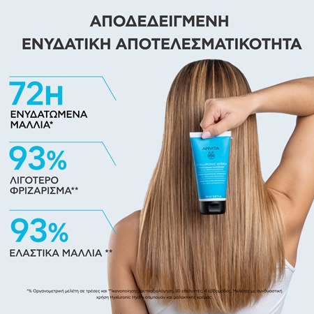 Apivita Hyaluronic Hydra Moisturizing Conditioner βαθιά ενυδατικό κοντίσιονερ