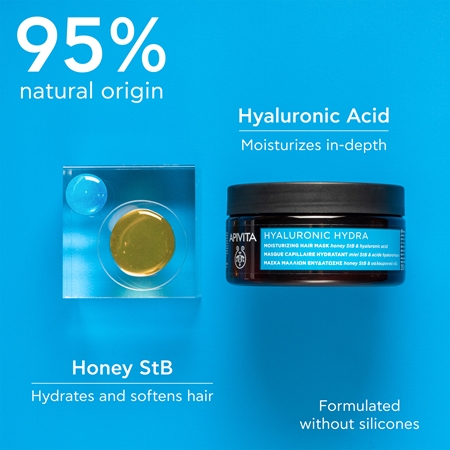 Apivita Hyaluronic Hydra Moisturizing Hair Mask intensive hydratisierende Maske für das Haar
