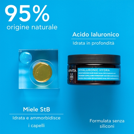 Apivita Hyaluronic Hydra Moisturizing Hair Mask maschera idratante intensiva per capelli