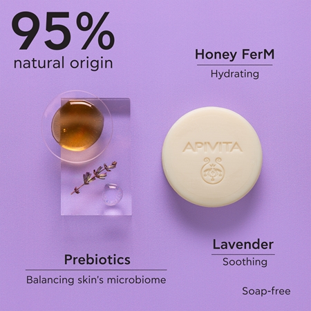 Apivita Cleansing Solid Foamy Cleanser čistiace tuhé mydlo s hydratačným účinkom