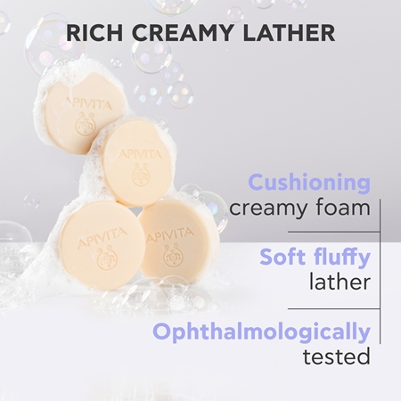 Apivita Cleansing Solid Foamy Cleanser cleansing bar with moisturising effect