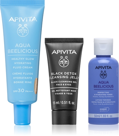 Apivita Aqua Beelicious Hydrating & Natural Coverage Routine Set sada pro péči o pleť s hydratačním účinkem