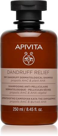 Apivita Dandruff Relief Dry Dandruff Dermatological Shampoo σαμπουάν κατά της πιτυρίδας για ξηρό και κνησμώδες δέρμα της κεφαλής