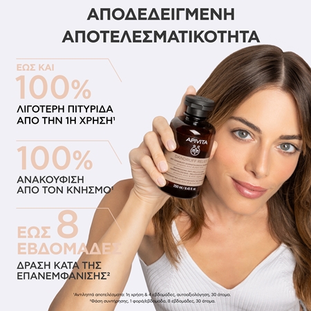 Apivita Dandruff Relief Dry Dandruff Dermatological Shampoo σαμπουάν κατά της πιτυρίδας για ξηρό και κνησμώδες δέρμα της κεφαλής