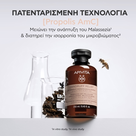 Apivita Dandruff Relief Dry Dandruff Dermatological Shampoo σαμπουάν κατά της πιτυρίδας για ξηρό και κνησμώδες δέρμα της κεφαλής