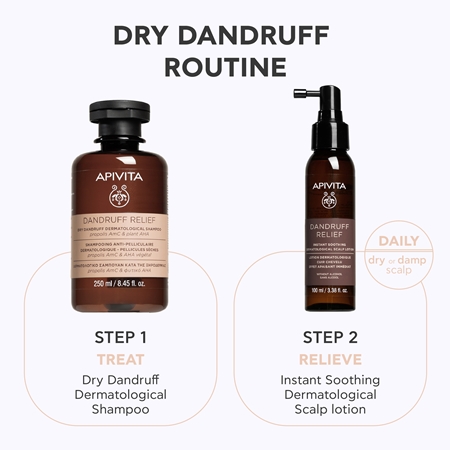 Apivita Dandruff Relief Dry Dandruff Dermatological Shampoo Pretblaugznu šampūns sausai un niezošai galvas ādai
