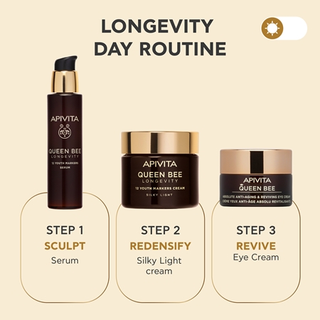 Apivita Queen Bee Longevity Light Cream with firming effect