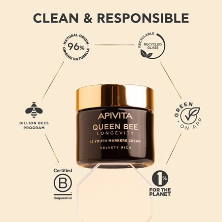 Apivita Queen Bee Longevity Rich Cream with anti-wrinkle effect