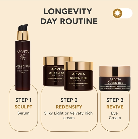 Apivita Queen Bee Longevity Συσφικτικός αντιρυτιδικός ορός