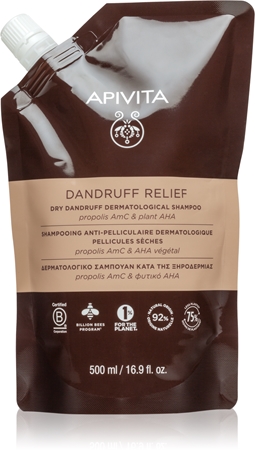 Apivita Dandruff Relief Dry Dandruff Dermatological Shampoo Pretblaugznu šampūns sausai un niezošai galvas ādai