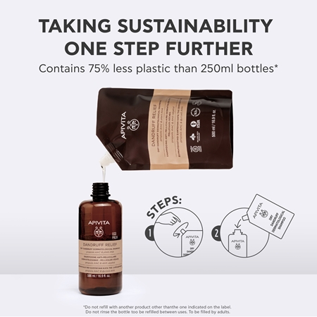 Apivita Dandruff Relief Dry Dandruff Dermatological Shampoo Pretblaugznu šampūns sausai un niezošai galvas ādai