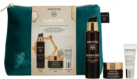 Apivita Queen Bee Longevity Weihnachtsgeschenk-Set kompletter Anti-Falten Schutz