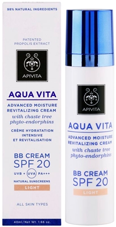 Apivita Aqua Vita BB Cream hidratante y revitalizante SPF 20