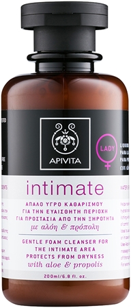 Apivita Intimate Care Aloe & Propolis Milde Schuimende Wasgel voor Intieme Hygiëne