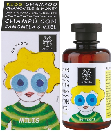 Apivita Kids Chamomile & Honey успокояващ шампоан за деца