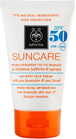 Apivita Sun Care Sea Lavender & Sea Fennel krem do opalania przeciw przebarwieniom SPF 50