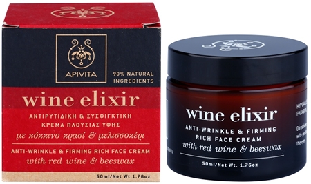 Apivita Wine Elixir Red Wine & Beeswax crema fermitate anti-rid ten uscat