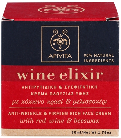Apivita Wine Elixir Red Wine & Beeswax crema fermitate anti-rid ten uscat