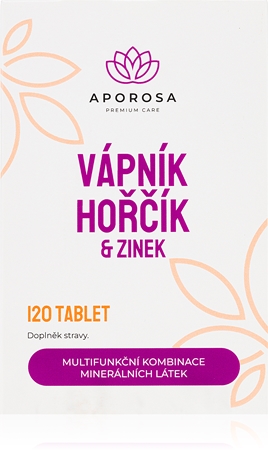 Aporosa Vápnik + Horčík + Zinok tablety na podporu zdravia kostí, kĺbov a zubov