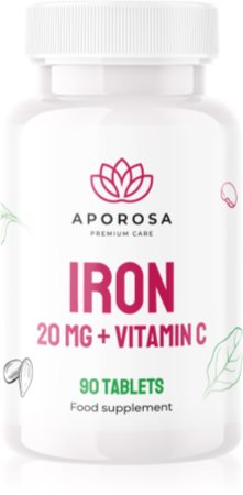 Aporosa Železo 20mg + vitamin C tablety pro podporu krvetvorby