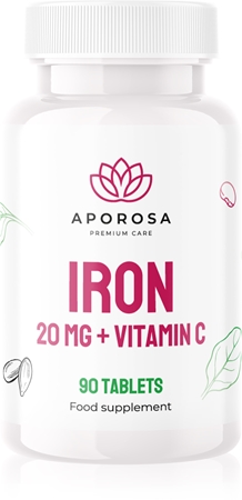 Aporosa Železo 20mg + vitamin C tablety pro podporu krvetvorby