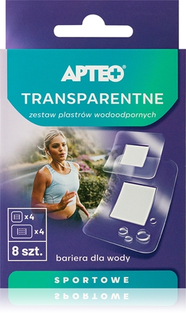 Apteo Náplasti transparentní sportovní sada náplastí voděodolné