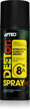 Apteo DEETon spray na komary, kleszcze i meszki, areozol spray przeciwko komarom i kleszczom
